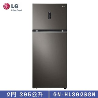 LG 樂金 GN-HL392BSN 冰箱 395L 2門 上下門 四方吹冷流 變頻