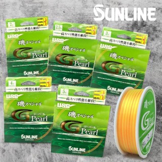 中壢鴻海釣具《SUNLINE》磯スペシャル G Pearl 150M 磯釣母線(橙紅) 半沉