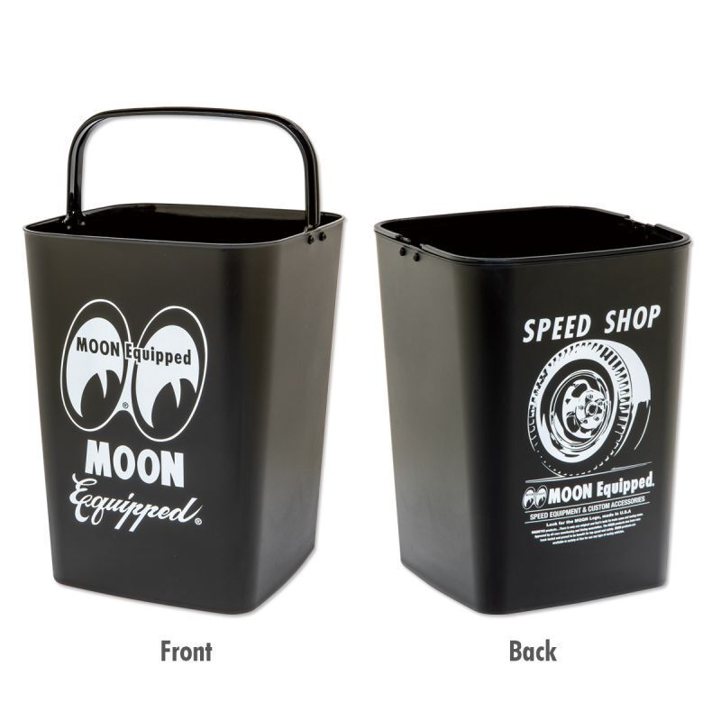 MOON Equipped 黑色 10公升容量 垃圾桶 收納桶 [MQG206BK]