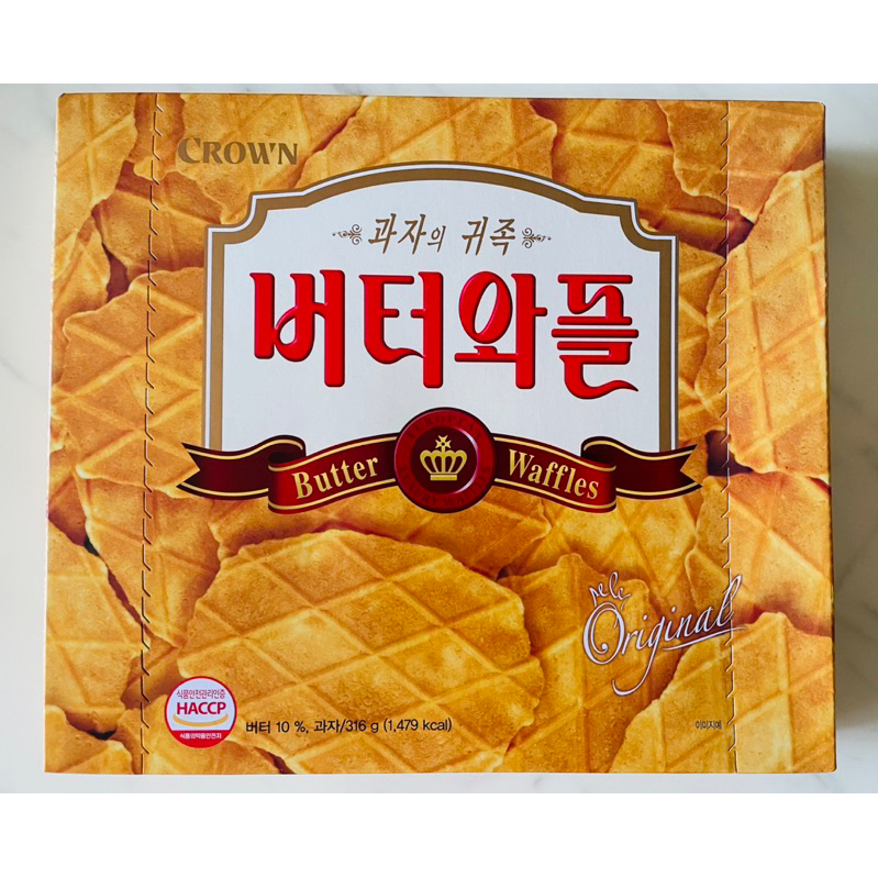 韓國🇰🇷Crown皇冠 鮮奶油鬆餅316g（大盒）2盒組+一盒奶油起司餅