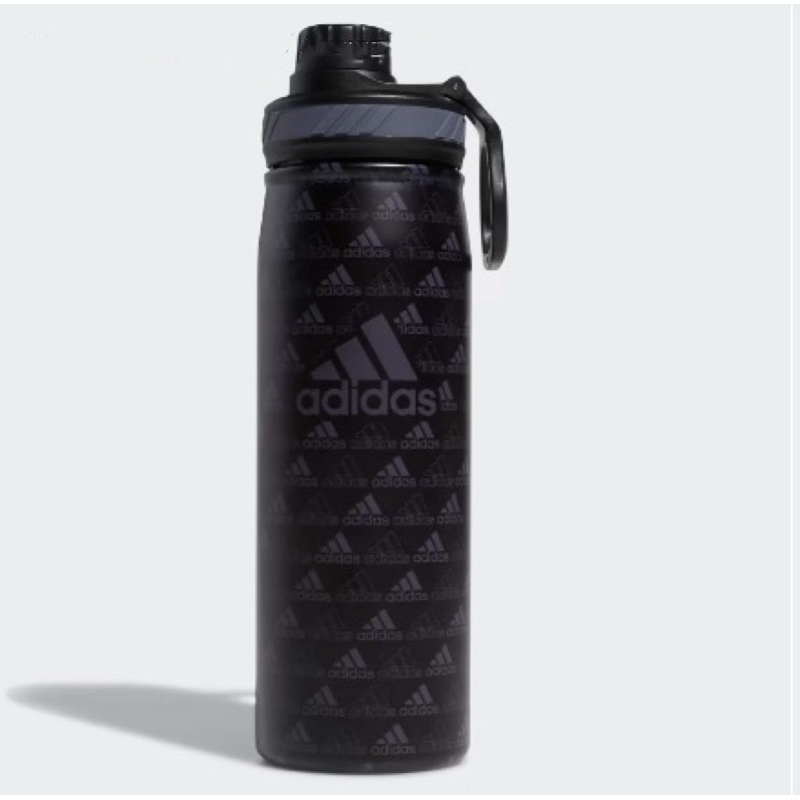 (全新現貨)Adidas 最新款迷彩logo黑 /彩色字母 糖果色不銹鋼熱/冷雙層保溫運動水壺 600ml 很美的光澤感