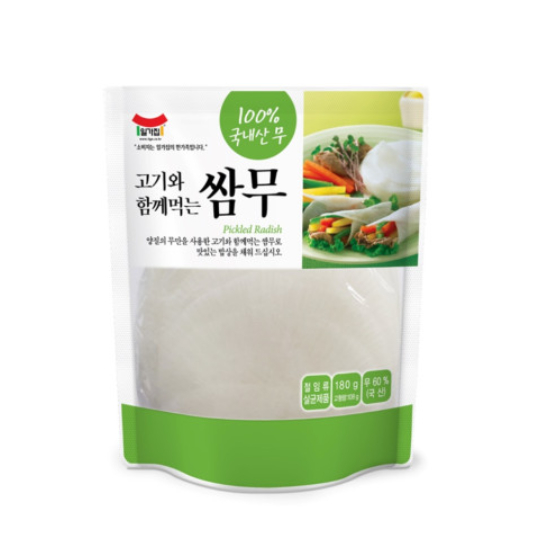 [預購]韓國 일가집 包飯用醃蘿蔔片(原味/哇沙比) 180g