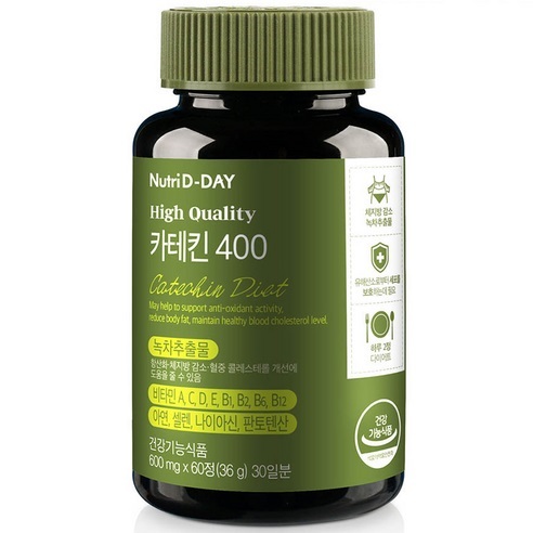[NutriD-DAY]韓國熱賣  兒茶素錠 400mg 60錠(一個月份)