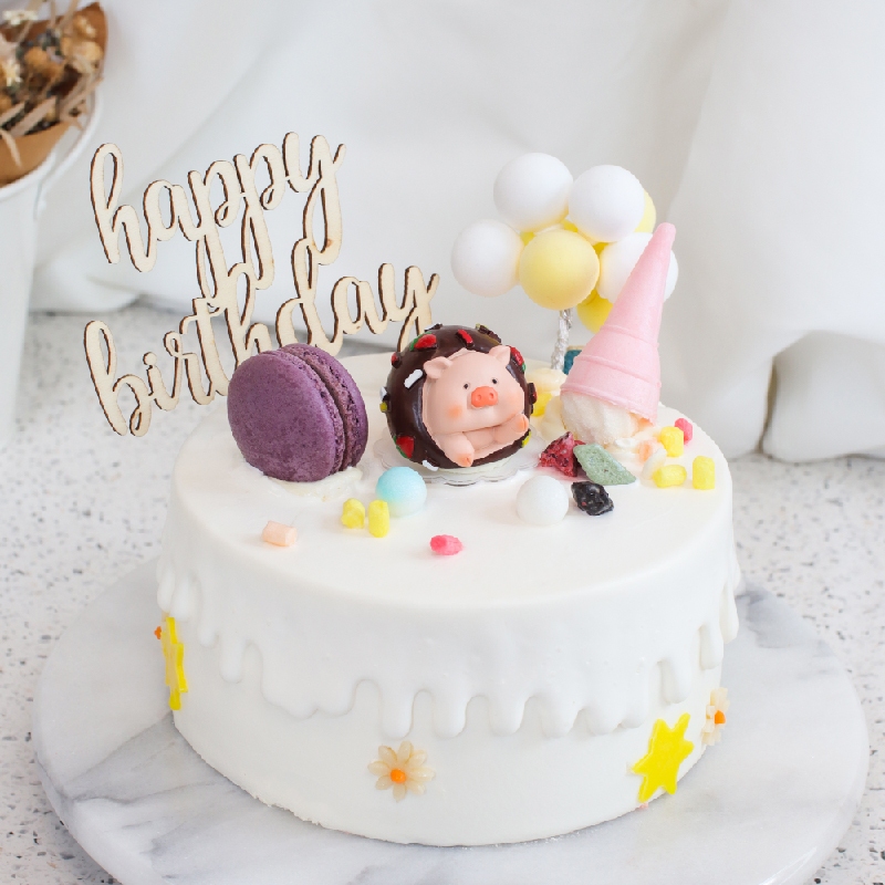 【PATIO 帕堤歐】甜點豬B-甜甜圈 生日 蛋糕 小豬 造型蛋糕 慶生 動物造型 生日禮物