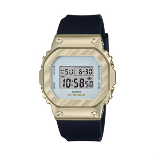【CASIO G-SHOCK】光影波紋復古金屬感方形時尚腕錶-柔雅金/GM-S5600BC-1/台灣總代理公司貨享一年保