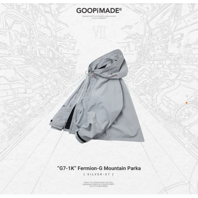 【全新 02】goopi G7-1K Fermion-G Mountain Parka GOOPIMADE 七週年