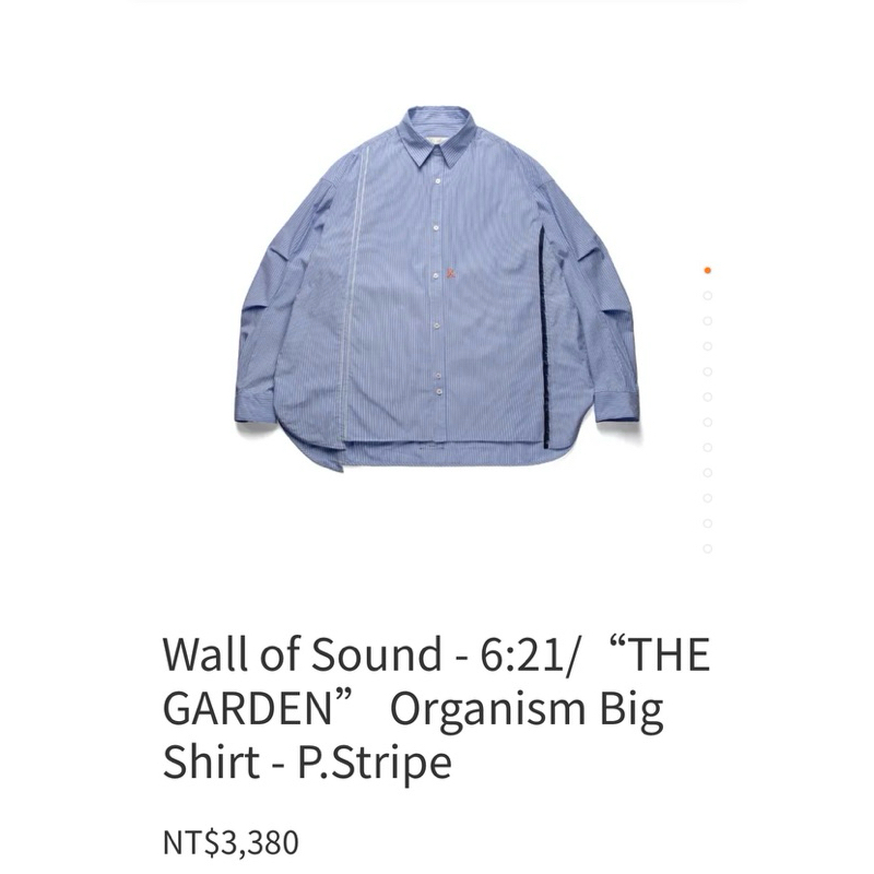 Wall of Sound -THE GARDEN” Organism Big Shirt - P.Stripe