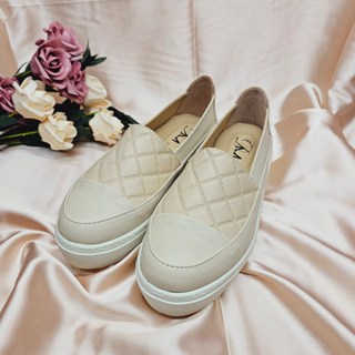 M.M.D SHOES 小香風菱格紋厚底鞋 休閒鞋 厚底鞋 懶人鞋 漁夫鞋 平底鞋 MIT製
