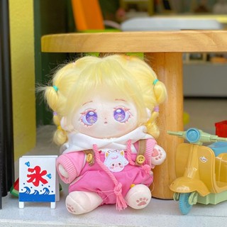 現貨【棉花娃-休閒吊帶服】20cm 20公分 無屬性 全新娃娃衣服 清新 可愛娃衣 吊帶褲 背帶褲 搭配單品 可愛 粉色