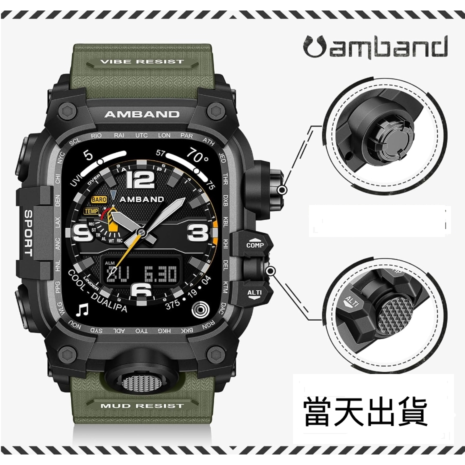 Amband M3 台灣當天出貨 軍規 防摔錶帶 apple watch 9 8 44mm 45mm  可林口面茭