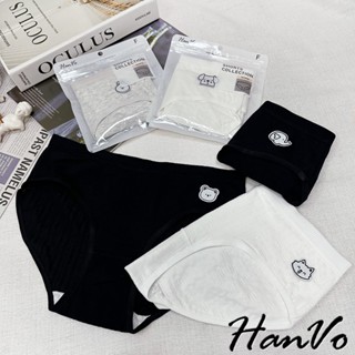 【HanVo】療癒可愛動物圖案純棉內褲 獨立包裝 吸濕排汗親膚柔軟透氣 中腰 女生內褲 內著 A11-5811