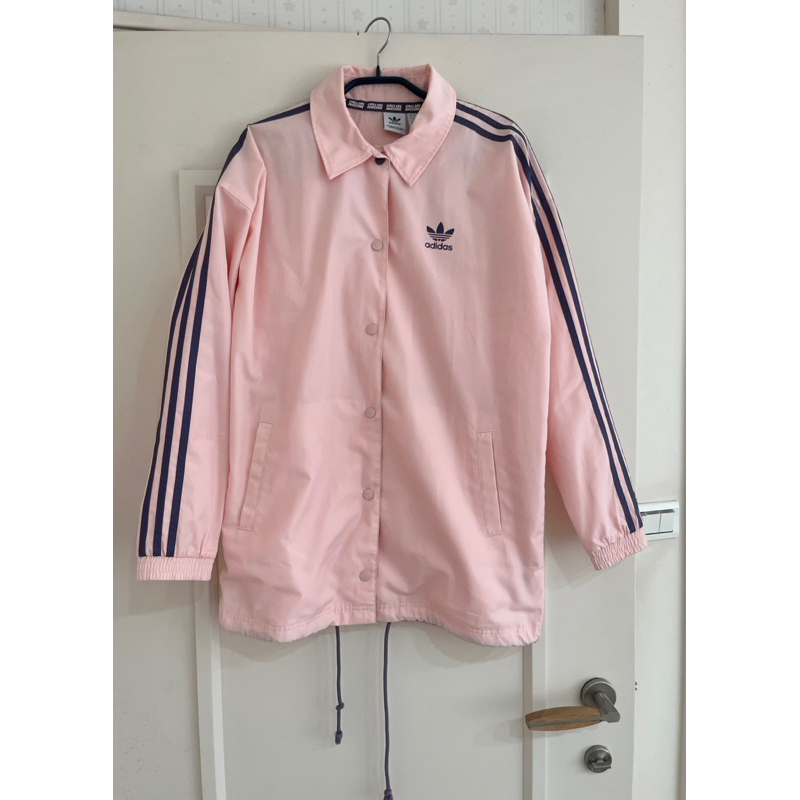 Adidas 愛迪達粉色教練外套