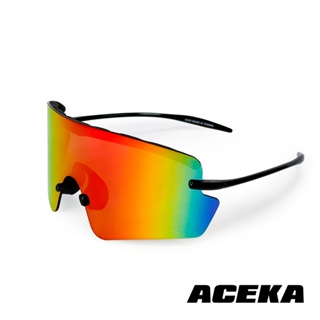 【ACEKA】SONIC系列 無框曲面運動風鏡(紅黃幻彩) 運動眼鏡 太陽眼鏡 墨鏡 抗UV400