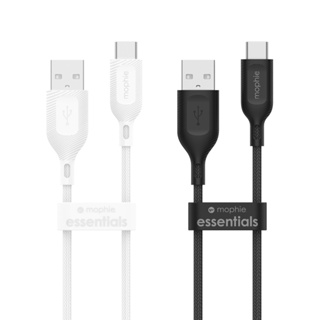 熱賣爆款 mophie USB-A To USB-C essentials 編織快速充電傳輸線 白色 黑色