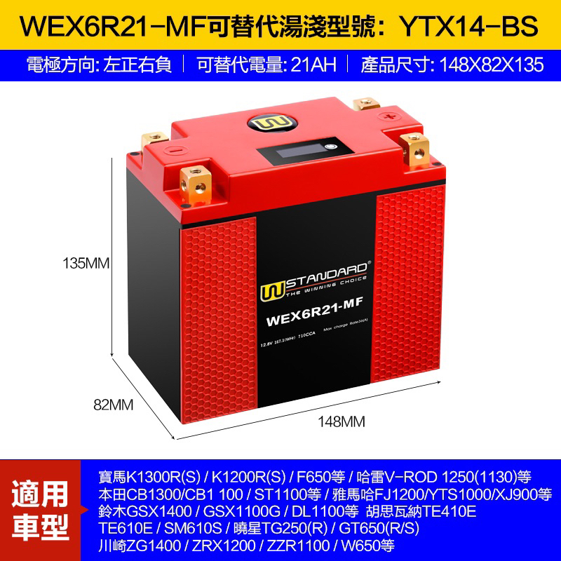 W standard鋰電池21Ah機車鋰鐵電池 機車電瓶 鉛酸電瓶 機車電池