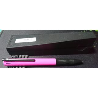 二手近全新拉米LAMY tipo指標系列粉桃紅色鋼珠筆337含開立筆盒