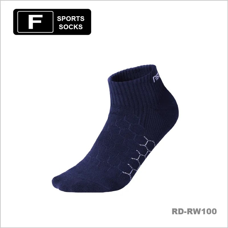 【初中羽球】REDSON(瑞森) 襪子 網羽厚底短襪 藏青、深灰 RD-RW100 《襪子、運動襪》