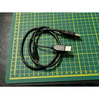 二手Cable USB2.0高速傳輸線2A(2公Y型線) - Mini USB(公) 0.8M