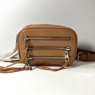 REBECCA MINKOFF 肩背包 腰包 等級B 皮革 淺棕色 二手 寶物工廠 Treasure Factory