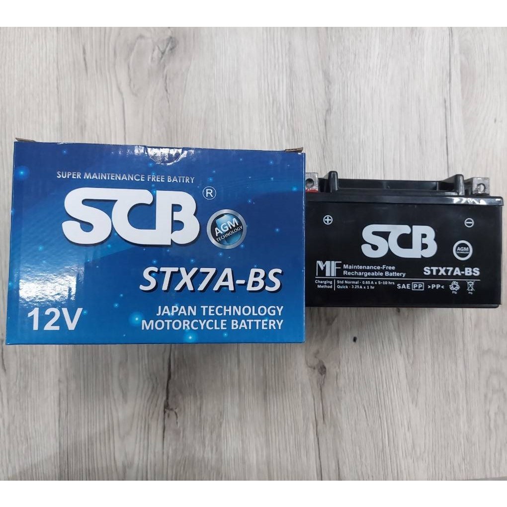 現貨 SCB 機車用電池 7號大顆 7A STX7A-BS (同YTX7A-BS GTX7A-12B） 只限網路下單