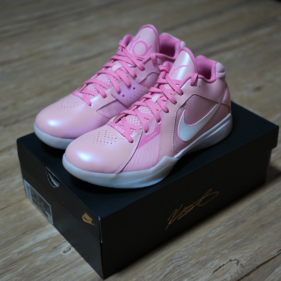 Nike Zoom KD 3 Aunt Pearl 乳癌 粉紅 男鞋 籃球鞋 二手極新美品 FJ0982-600
