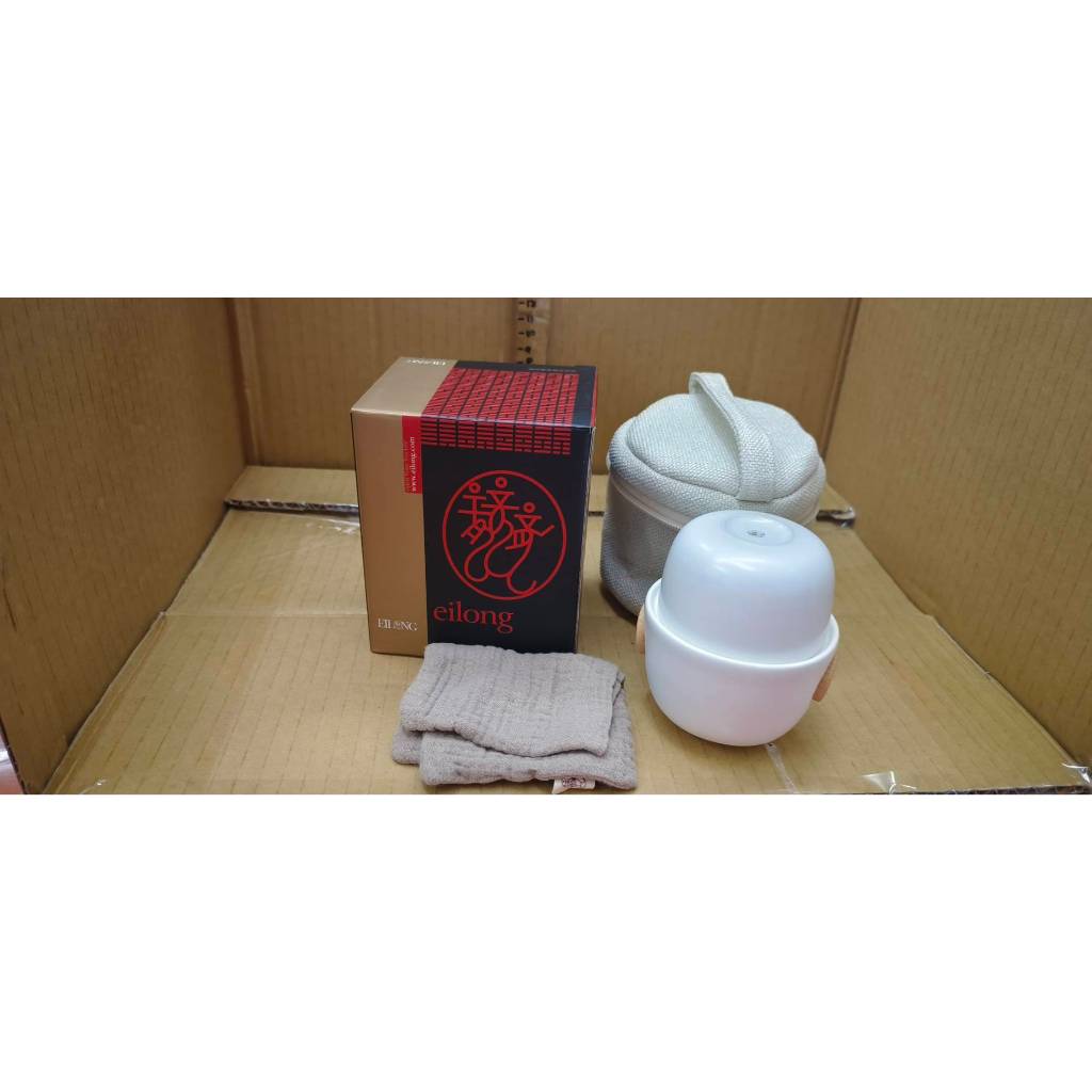 【全新】宜龍 QUICKER布包獨享組-無光白125ML●泡茶茶具