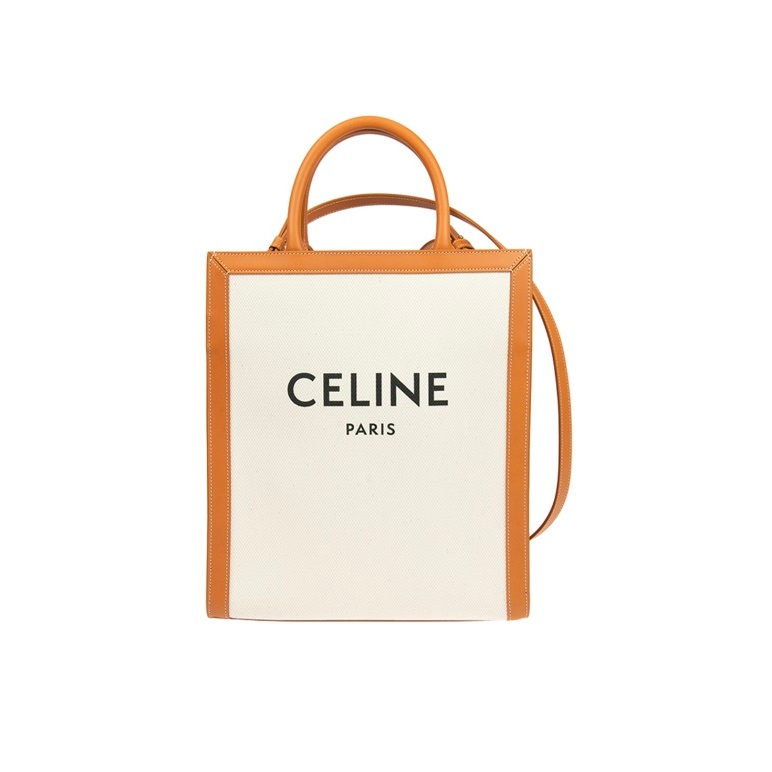 Celine 192082 帆布 Logo 小款凱旋門 Cabas 包 棕色/自然色《黑五折扣提前曝光》