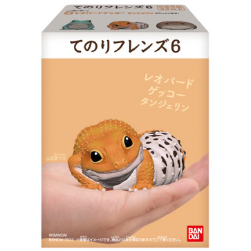 日本 BANDAI 正版盒玩 小鳥 掌上好朋友 6 第六彈 單售 02 豹紋守宮（橘化）