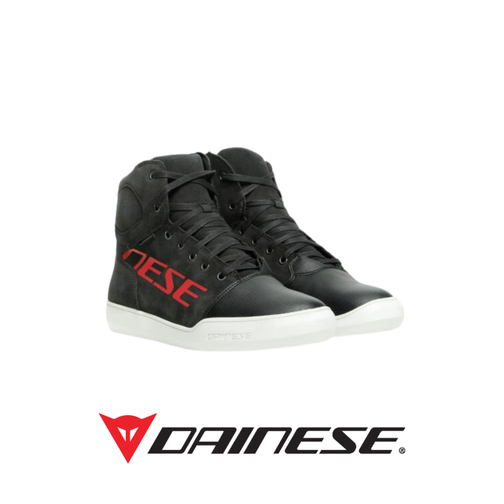 DAINESE YORK D-WP SHOES 黑紅 休閒車靴 短車靴 防水