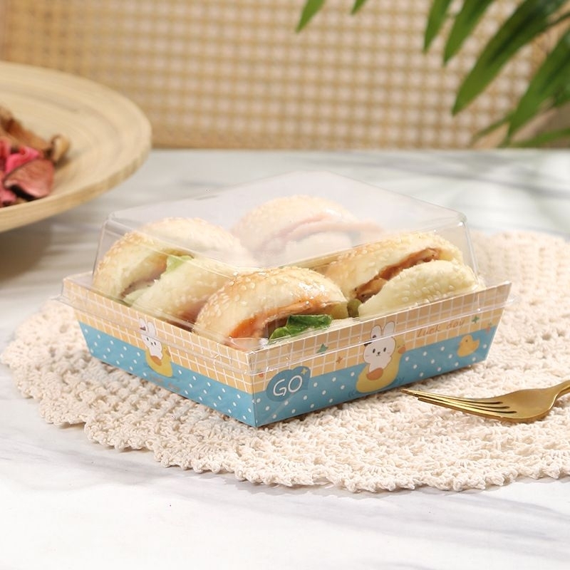 出清最低4元❤️‍🔥三明治盒 吐司盒 正方透明紙盒 毛巾捲 雪媚娘 甜點蛋糕盒