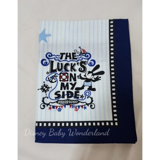 現貨 日本迪士尼樂園 奧斯華 手巾 手帕 方巾 深藍 白色 水手 大方巾
