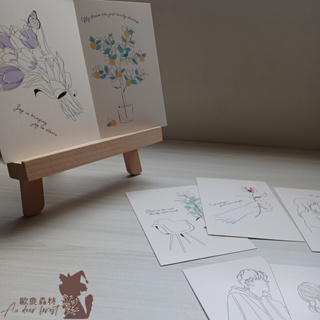 𐂂歐鹿森林𖤣𖥧𖥣𖡡𖥧𖤣 日本 大創 DAISO 室內裝飾卡片 附貼紙 裝飾小卡 臥室裝飾 明信片 壁貼【 A08 】