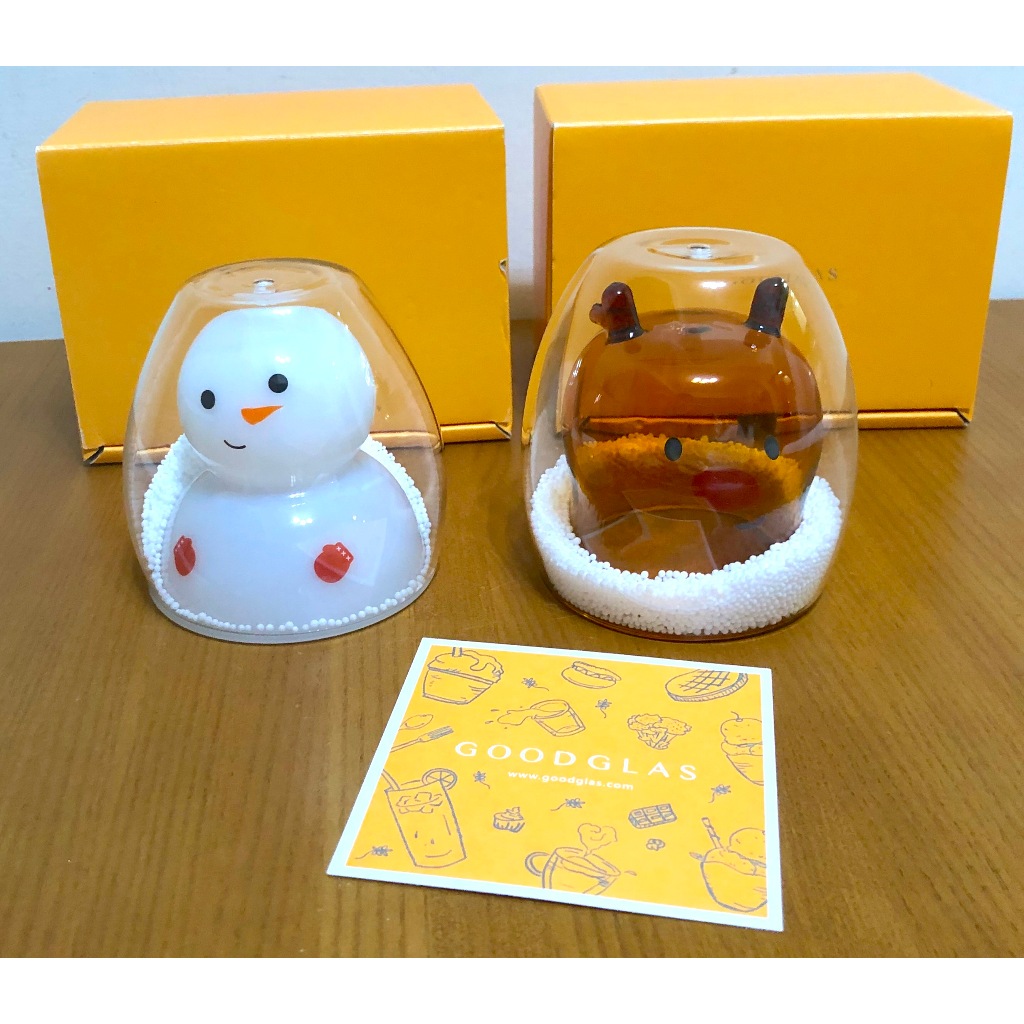 好玻 GOODGLAS 獨家創意設計 聖誕系列雙層杯 雪人/麋鹿 雙層玻璃杯 不燙手 台灣製 150ml