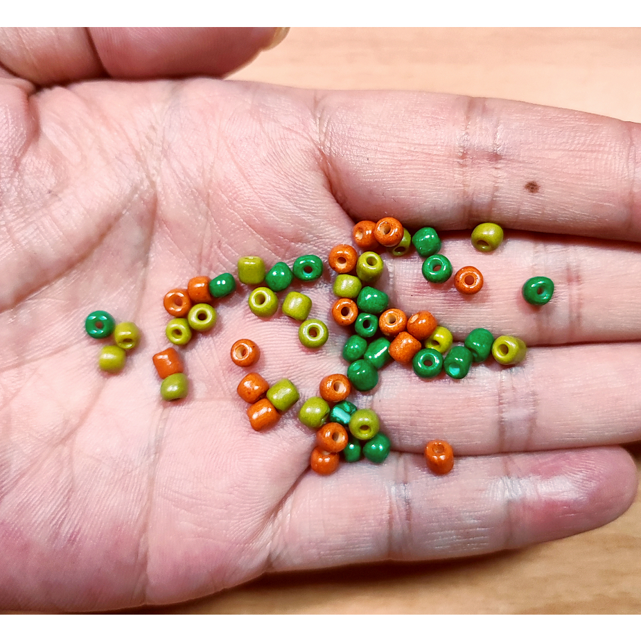 【綺綺愛編織】原住民珠 陶瓷珠 古珠 瓷珠 2mm / 3mm / 4mm 文化珠 玻璃珠 大包450公克裝