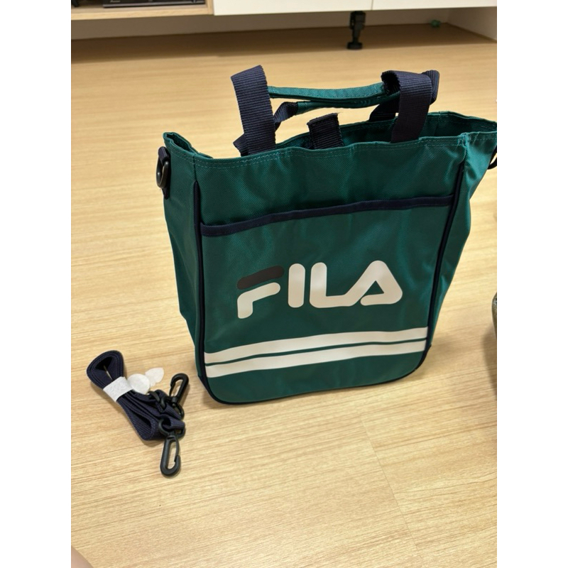 韓國購入FILA 兩用帆布包 文青帆布包 手提袋 購物袋 手提包 斜肩包