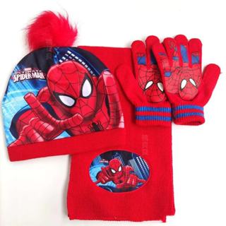 童裝 兒童手套 兒童圍巾 冰雪圍巾 公主愛莎手套 蜘蛛人手套 卡通冬針織帽子 蜘蛛人圍巾手套