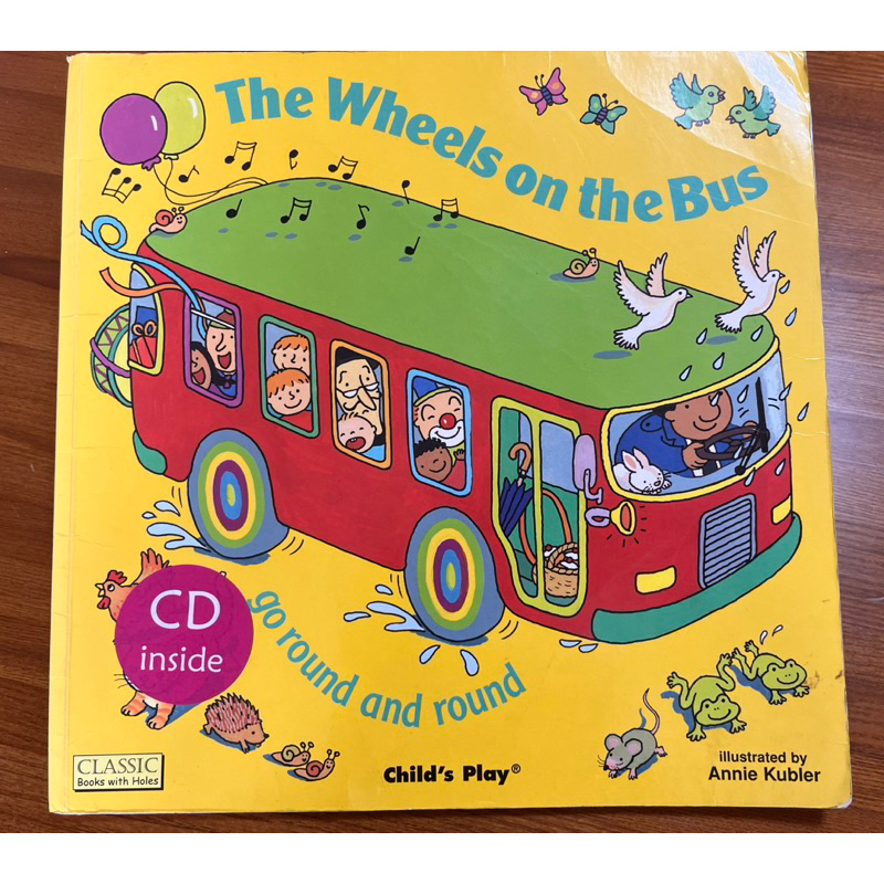 猴媽 二手書 The wheels on the bus 公車的輪子 英文繪本 平裝本 大開本 無CD