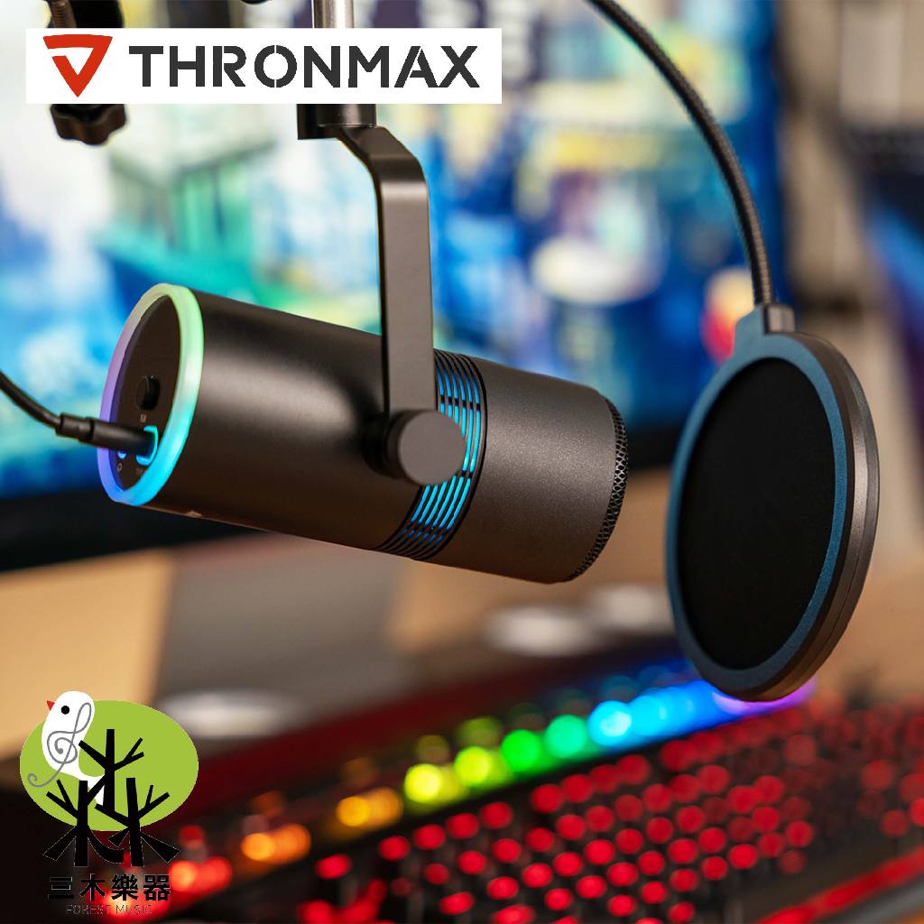 【超值組】Thronmax M30 RGB Streaming Kit USB麥克風 電容式麥克風 視訊直播會議 麥克風