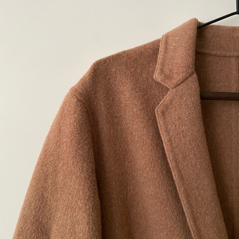 Uniqlo 🇯🇵 雙面織紋繭型大衣 40%羊毛保暖大衣外套