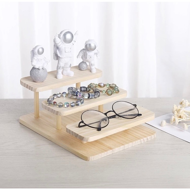 (近全新)木製展示架 眼鏡架 置物架 擺攤 商品陳列 多層木架
