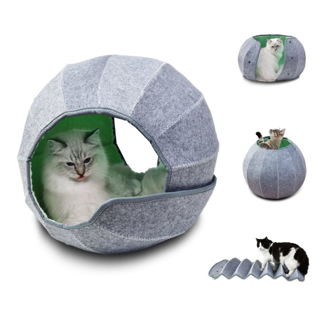 【可拆洗】寵物床 可折疊透氣寵物床 猫窩 狗窩 洞穴隧道半封閉 創意寵物窩 猫墊 猫狗用品 寵物睡墊