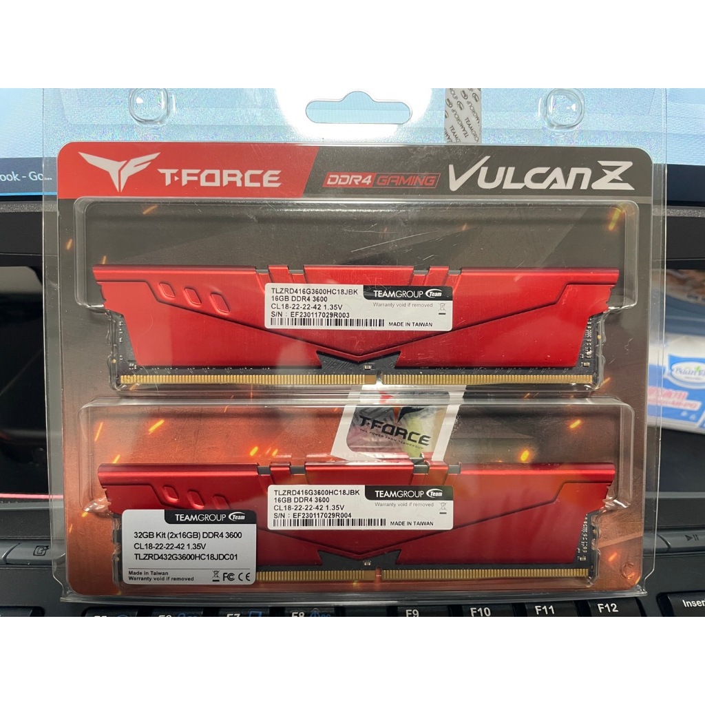 十銓 T-Force Vulcan Z 火神散熱片系列 32GB (雙通16GB*2) DDR4-3600/CL18