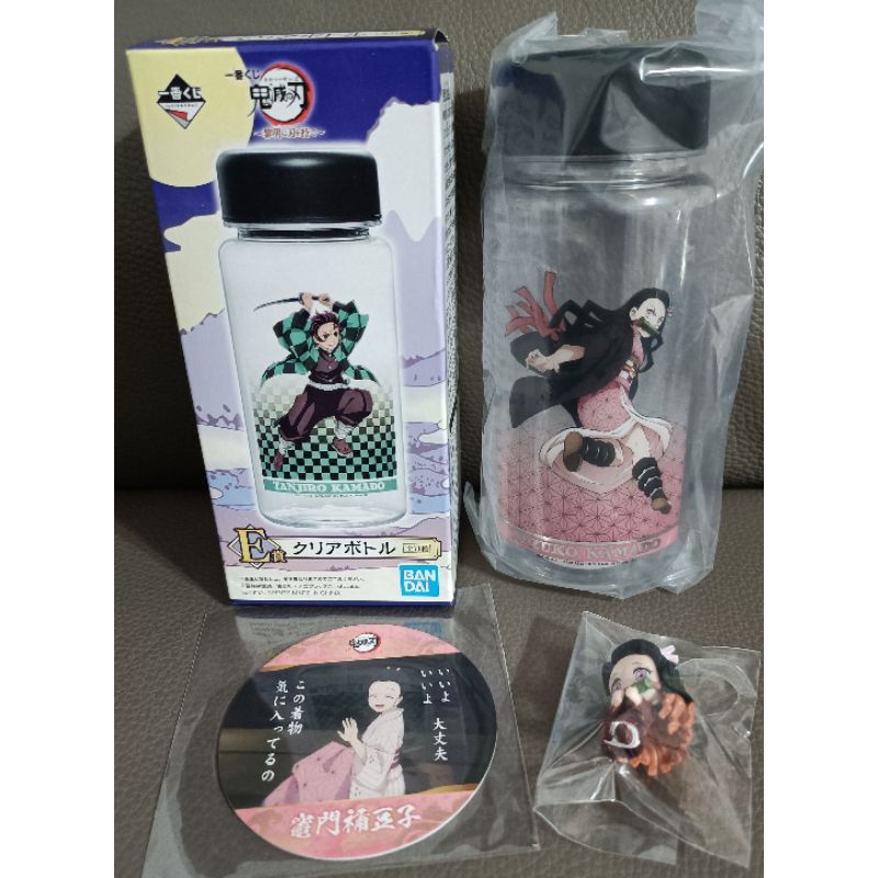 * 降價出清 日本 鬼滅之刃 竈門禰豆子 小 水瓶 + 日本 鬼滅之刃 竈門禰豆子 公仔 擺飾 + 日本竈門禰豆子收藏卡
