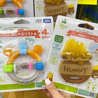 日本帶回 TAKARA TOMY 迪士尼 小熊維尼 嬰兒固齒器 助牙器 寶寶手搖鈴 搖鈴玩具 嬰兒玩具 安撫玩具