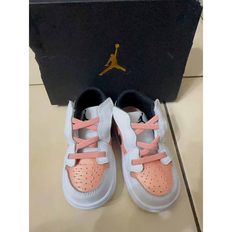 （二手近全新）小童 Nike Jordan 1 Low Alt TD AJ1 運動 休閒鞋 橘粉色 DM8967-801