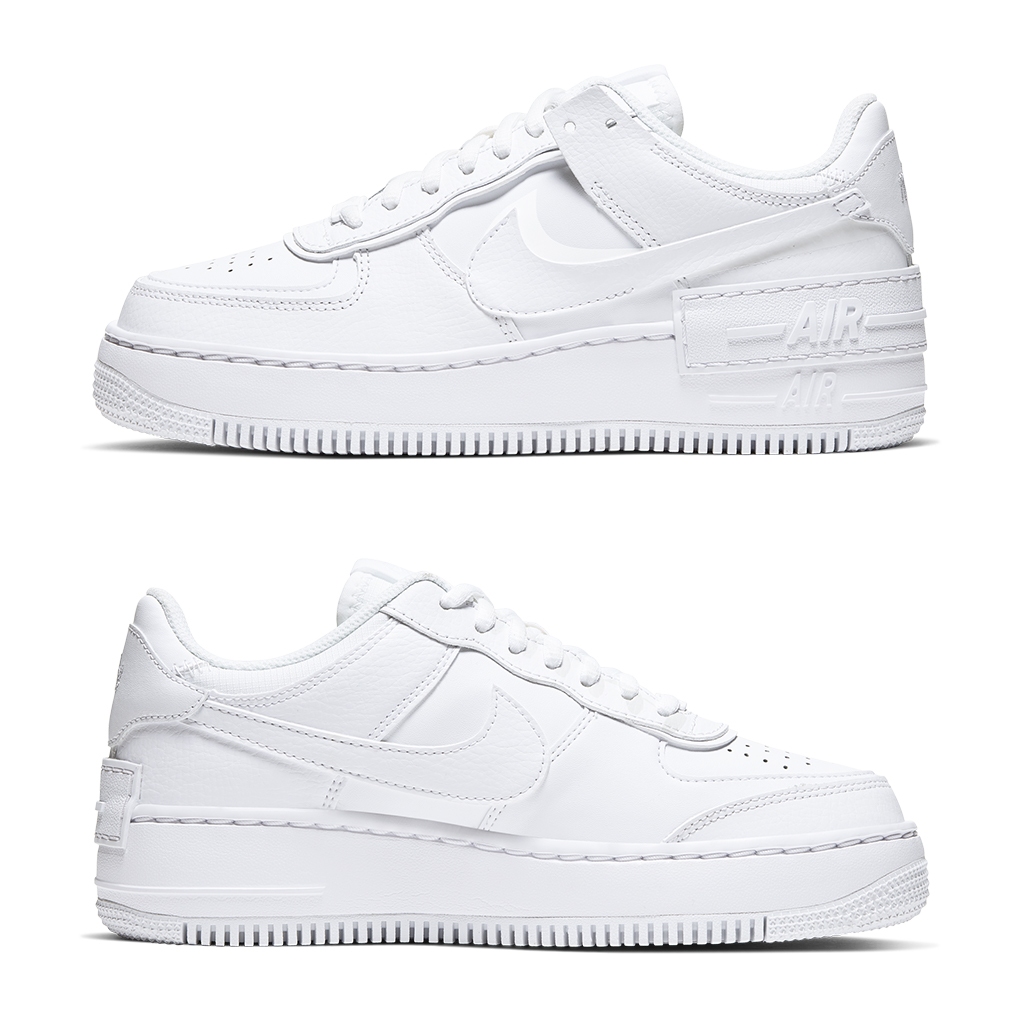 [歐鉉]W NIKE AF1 SHADOW 全白 解構 厚底 增高 輕量 運動鞋 女鞋 CI0919-100