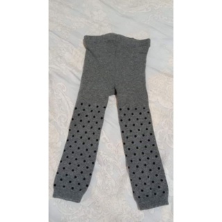 Uniqlo灰色黑圓點褲襪90尺寸，9成新售80元