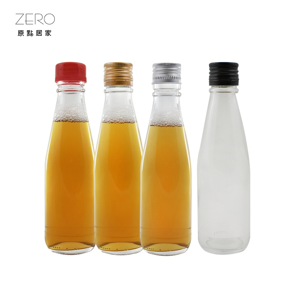 ZERO原點居家 玻璃果醋瓶6入組 200cc 水果酵素瓶 油醋瓶 萬用玻璃瓶 錐形瓶 果汁瓶