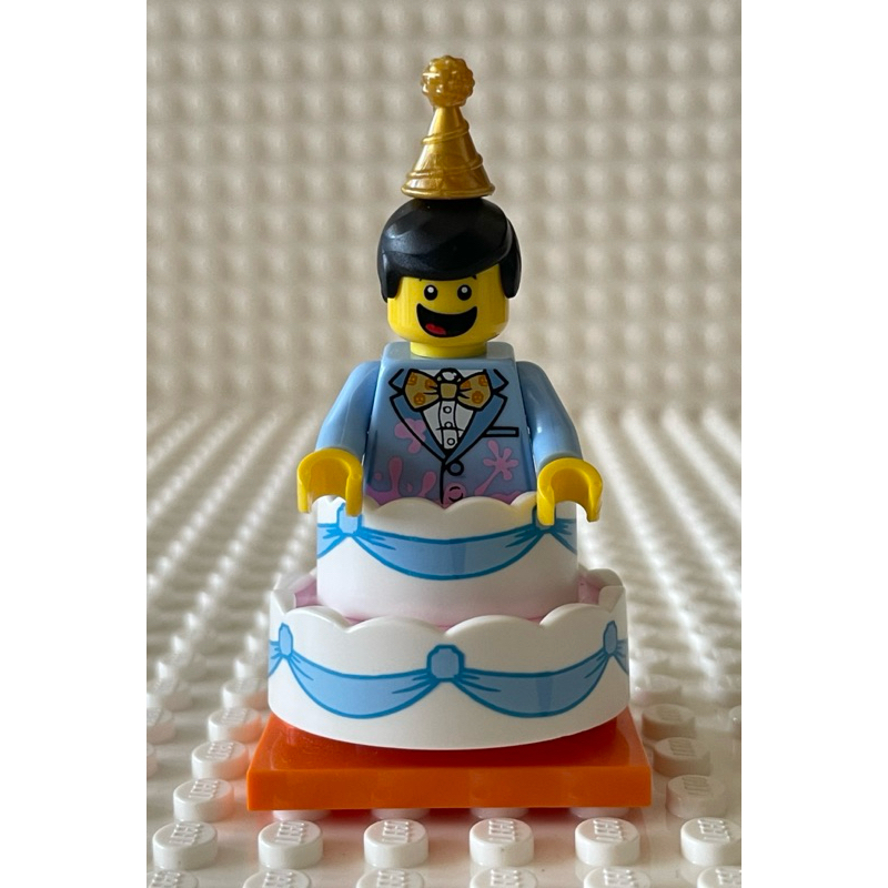 LEGO樂高 第18代人偶包 71021 10號 蛋糕男 派對 生日蛋糕