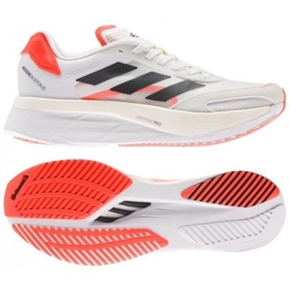 99%新 adidas adizero Boston 10 M波士頓跑鞋 白紅色 型號FY4079